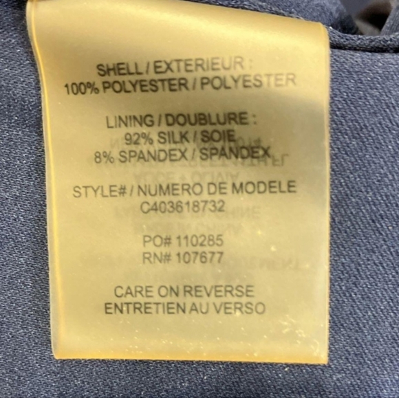 Alice + Olivia Navy Lace silk Sheath Cocktail Dress - Picture 6 of 6